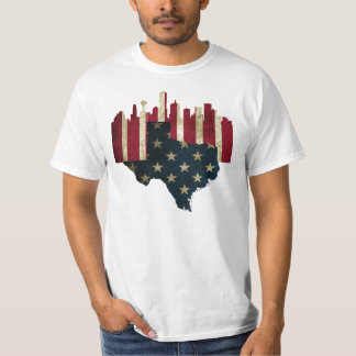Camiseta Horizonte de la bandera de Dallas, Tejas