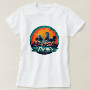 Camiseta Horizonte de la ciudad de Miami Florida