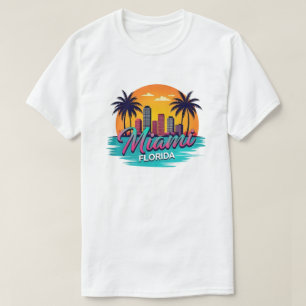 Camiseta Horizonte de la ciudad de Miami Florida