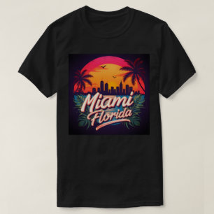 Camiseta Horizonte de la ciudad de Miami Florida