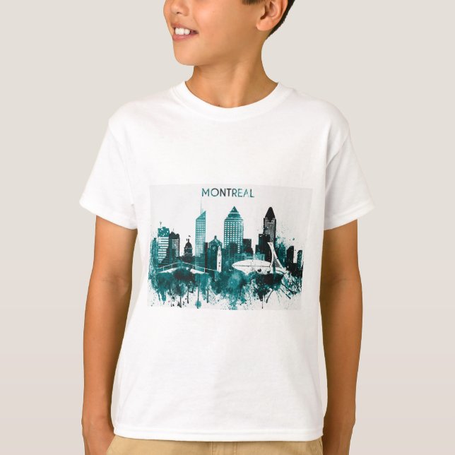 Camiseta Horizonte de la ciudad de Montreal (Anverso)