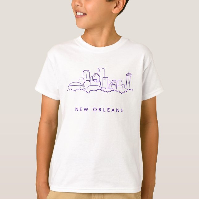 Camiseta Horizonte de la ciudad de New Orleans (Anverso)