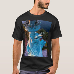 Camiseta Horizonte de la ciudad de Nueva York, antorcha de