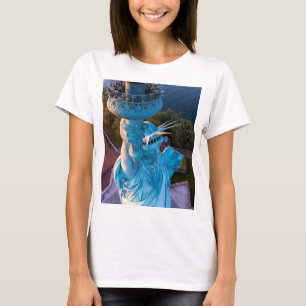 Camiseta Horizonte de la ciudad de Nueva York, antorcha de