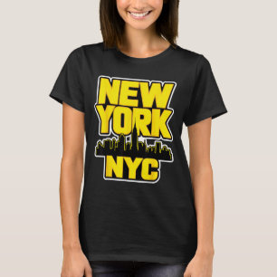 Camiseta horizonte de la ciudad de nueva york bronx queens 