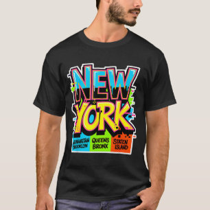 Camiseta horizonte de la ciudad de Nueva York bronx queens