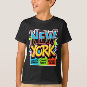 Camiseta horizonte de la ciudad de nueva york bronx queens 
