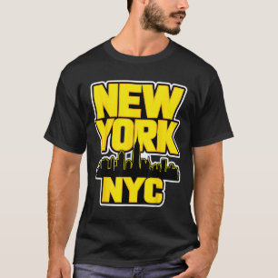 Camiseta horizonte de la ciudad de nueva york bronx queens 
