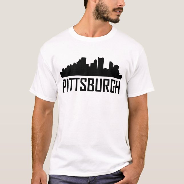 Camiseta Horizonte de la ciudad de Pittsburgh Pennsylvania (Anverso)