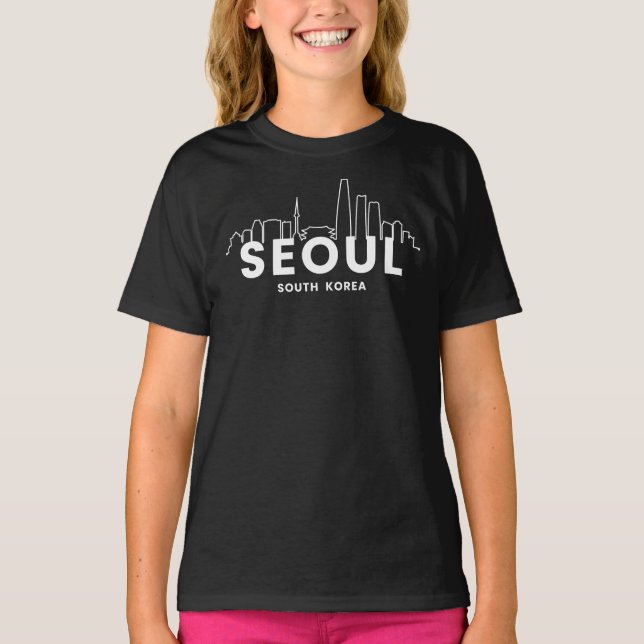 Camiseta horizonte de la ciudad de seúl (Anverso)