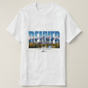 Camiseta Horizonte de las Montañas Rocosas de Denver Colora