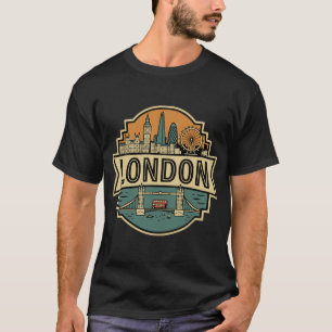 Camiseta Horizonte de Londres y Tower Bridge Reino Unido 