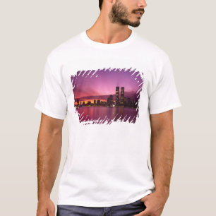 Camiseta Horizonte de Manhattan y río Hudson, Nueva York,