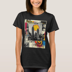Camiseta horizonte de Nueva York punk grunge vintage retro