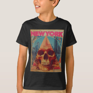 Camiseta horizonte de nueva york punk grunge vintage retro 
