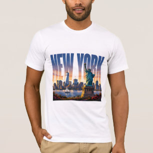 Camiseta Horizonte de Nueva York Vistas del frente marítimo