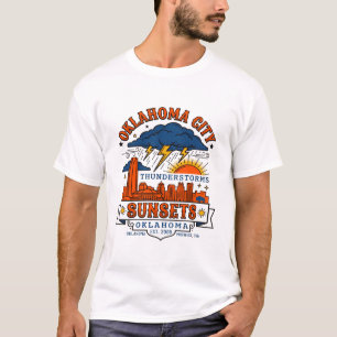 Camiseta Horizonte de Oklahoma City Tormentas y Puestas de