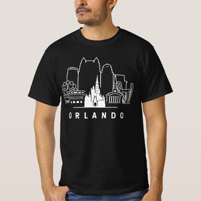Camiseta Horizonte de Orlando Florida - Antiguo Deteriorado (Anverso)