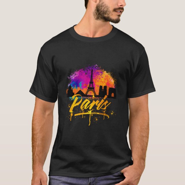 Camiseta Horizonte de París Francia (Anverso)