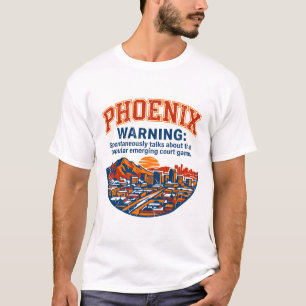 Camiseta Horizonte de Phoenix Arizona Advertencia Entusiast