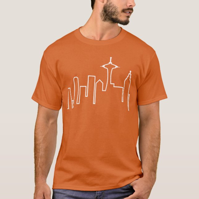 Camiseta Horizonte de Seattle Frasier divertido (Anverso)