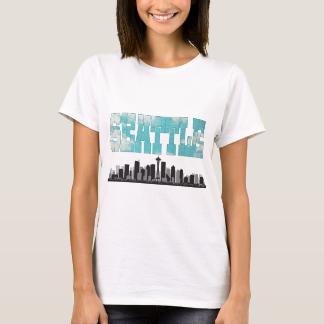 Camiseta Horizonte de Seattle Washington (Anverso)
