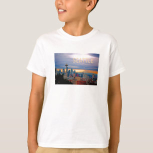 Camiseta Horizonte de Seattle Washington en el TEXTO