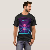 Horizonte de Synthwave de Neón - Cuadrícula Cyberp