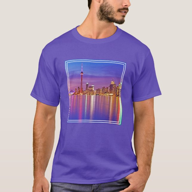 Camiseta Horizonte de Toronto al anochecer (Anverso)