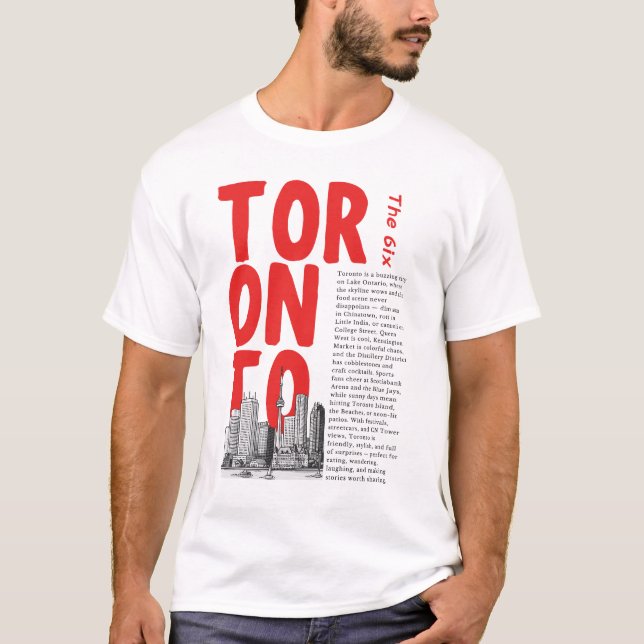 Camiseta Horizonte de Toronto, Ontario (Anverso)