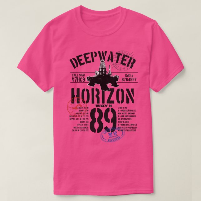 Camiseta Horizonte Deepwater (Diseño del anverso)