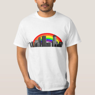 Camiseta Horizonte del arco iris de Minneapolis