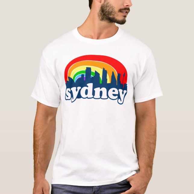 Camiseta Horizonte del arco iris de Sydney (Anverso)