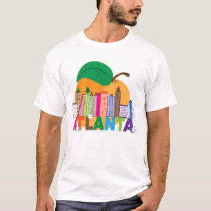 Camiseta Horizonte del melocotón de Atlanta, Georgia el  