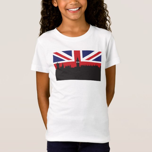 Camiseta Horizonte el | de Londres la bandera británica (Anverso)