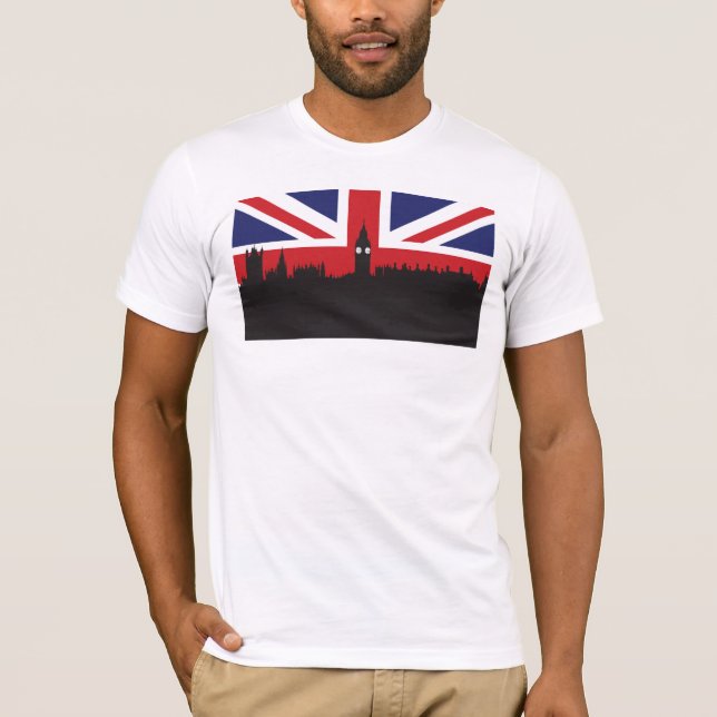 Camiseta Horizonte el | de Londres la bandera británica (Anverso)