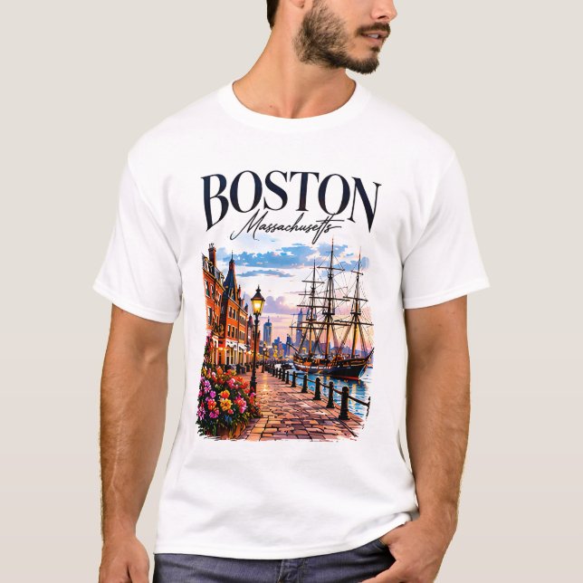 Camiseta Horizonte histórico de Boston (Anverso)