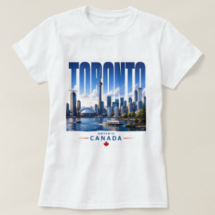 Camiseta 🍁 Horizonte moderno de Toronto al estilo de la ci