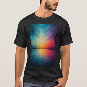 Camiseta Horizonte Radiante Reflexiones Abstractas