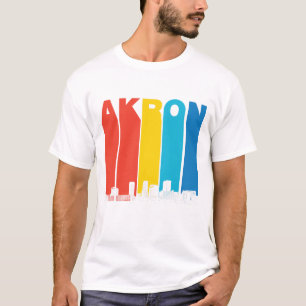 Camiseta Horizonte retro de Akron Ohio