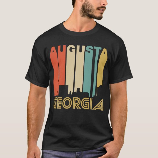 Camiseta Horizonte retro de Augusta Georgia del estilo de (Anverso)