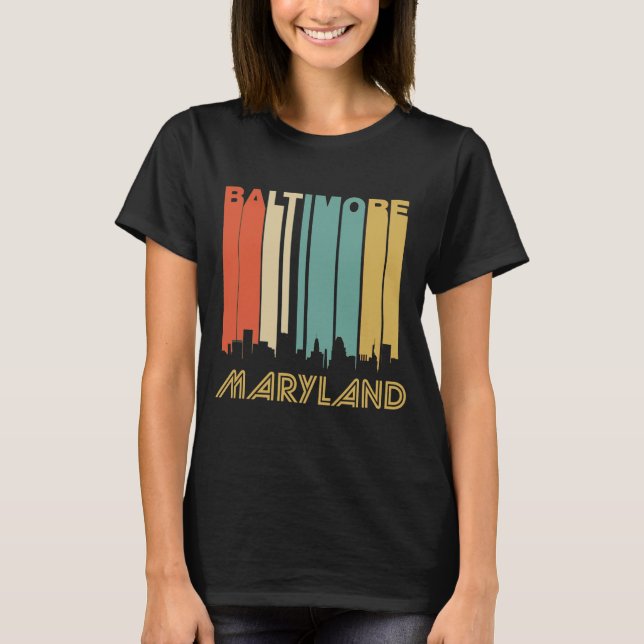Camiseta Horizonte retro de Baltimore (Anverso)