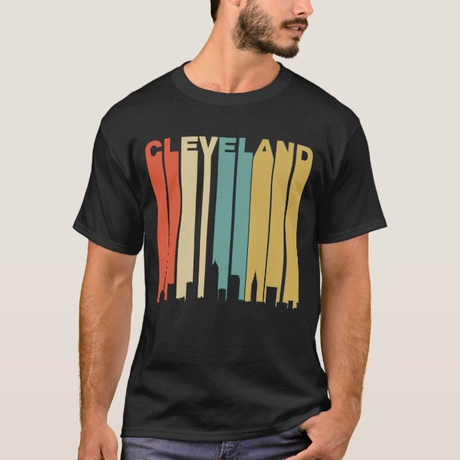 Camiseta Horizonte retro de Cleveland (Anverso)