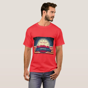 Camiseta Horizonte retro de Las Vegas Nevada