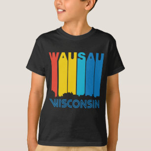Camiseta Horizonte retro de Wausau Wisconsin del estilo de