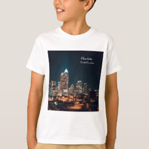 Camiseta Horizonte urbano de Charlotte Carolina del Norte d