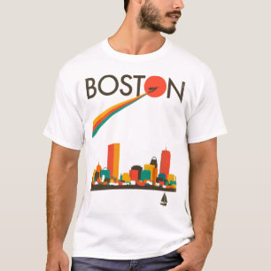 Camiseta Horizonte urbano de la ciudad de Boston, horizonte