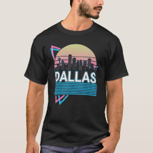 Camiseta Horizonte urbano de la ciudad de Dallas Retro