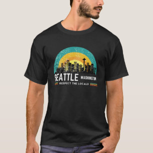 Camiseta Horizonte urbano de la ciudad de Seattle, Washingt