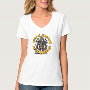 Camiseta Horizonte Urbano Sueños de Neón Ciberpunk